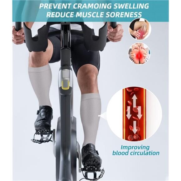 Foot Compression Socks For Women Men - Graduated Support Knee High Socks - Picture 4 of 8